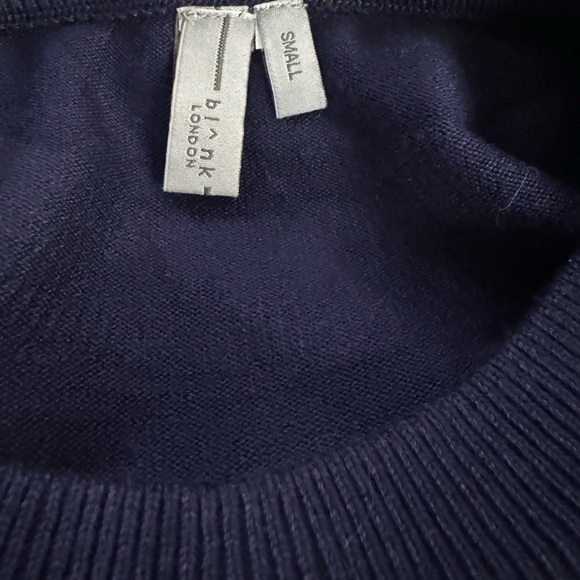 Bl^nk London Crew Neck Sweater with Sheer Sleeves. NWOT - Picture 3 of 3